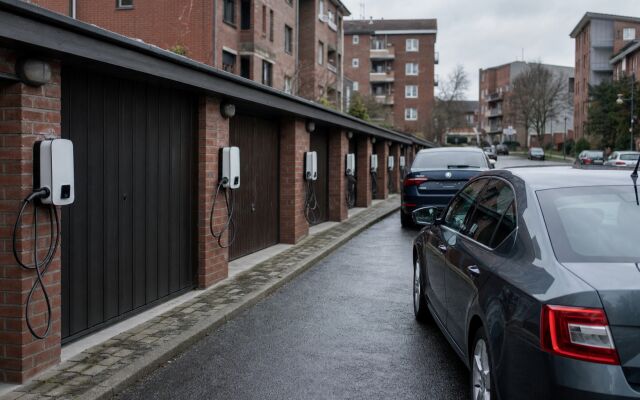 Garáž s elektrickým pripojením v Bratislave, pripravená na nabíjanie elektromobilov