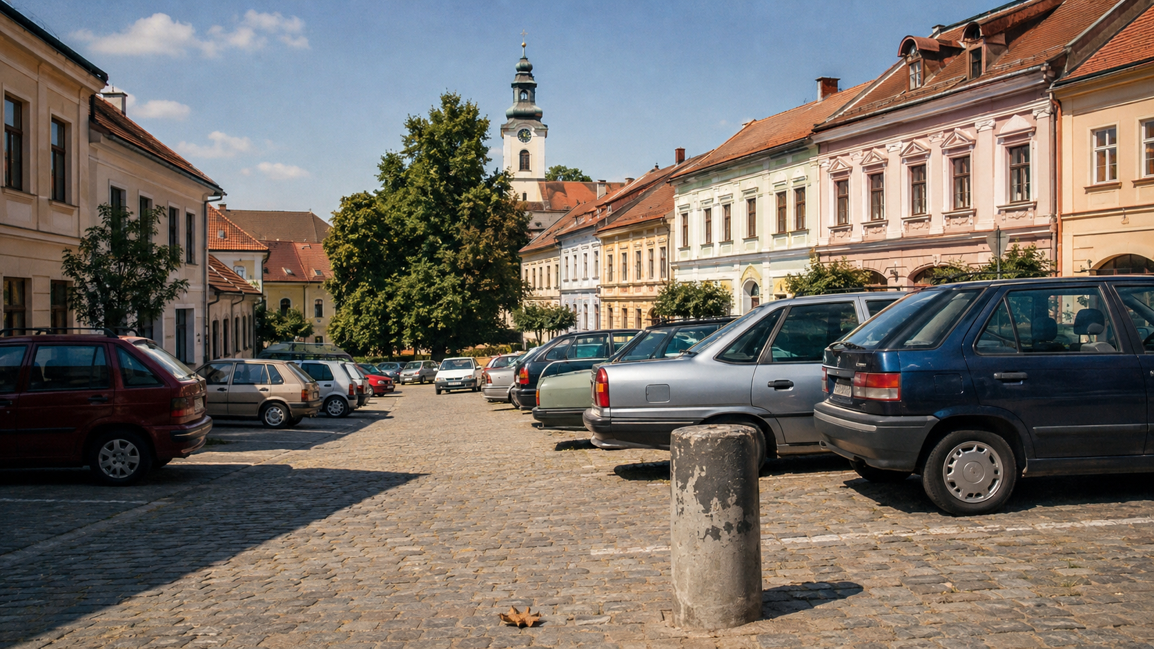 Parkovanie v Kežmarku počas bežného dňa aj turistickej sezóny