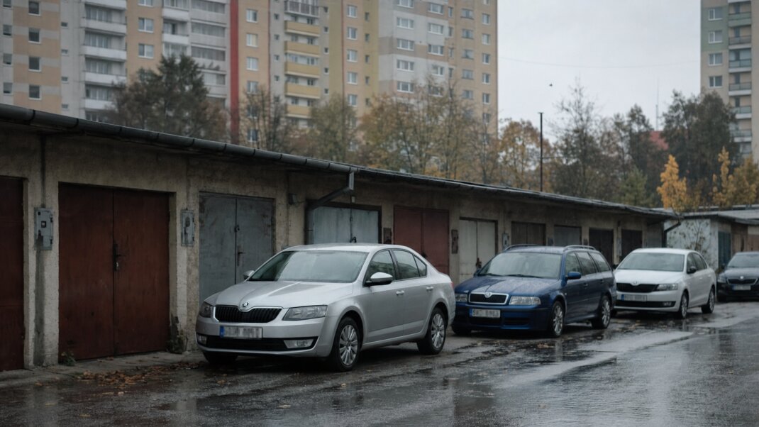 Garážové státie na sídlisku Dargovských hrdinov v Košiciach