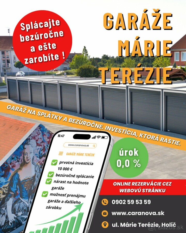 HOLÍČ: GARÁŽ NA PRENÁJOM S MOŽNOSŤOU SPLÁTOK