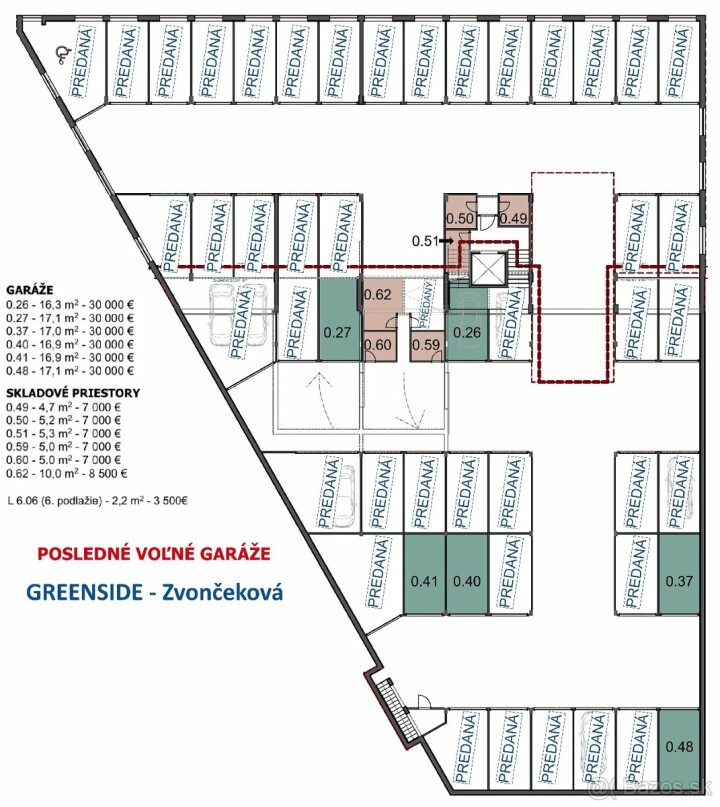 Predaj murovaných garáží v novostavbe na Zvončekovej ulici