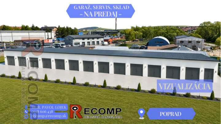 Predaj moderných garáží a dielní na Kukučínovej ulici v Poprade