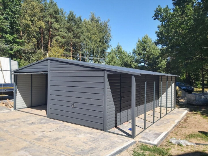 Predaj garáže 6x6 m s prístreškom