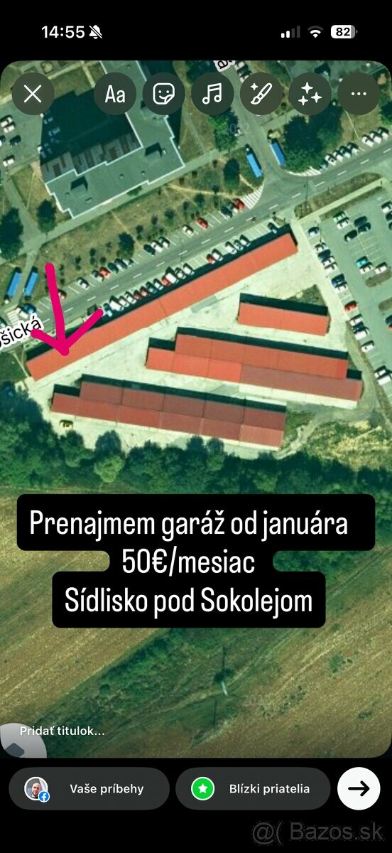 Garáž na prenájom v Humenom na Sídlisku pod Sokolejom