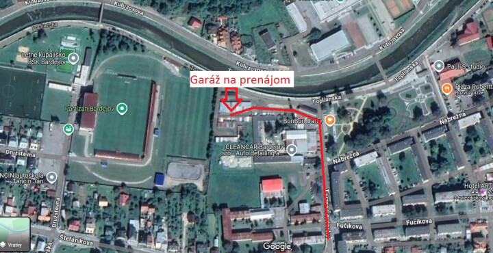 Prenájom murované garáže pri futbalovom štadióne