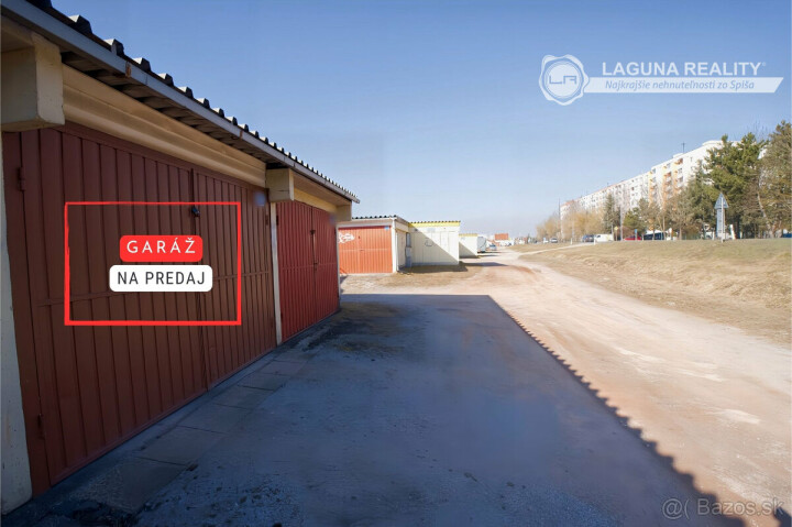 Na predaj garáž (18 m2) v Spišskej Novej Vsi, sídl. Západ I.