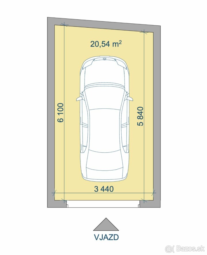 Murovaná garáž na predaj na Petzvalovej ulici, Hájik – s elektrinou a prístupom