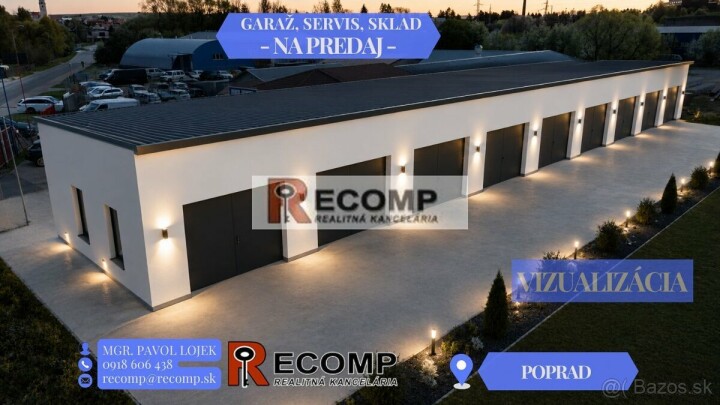 Moderné garáže na predaj v Poprade s rozlohou 34 - 68 m²