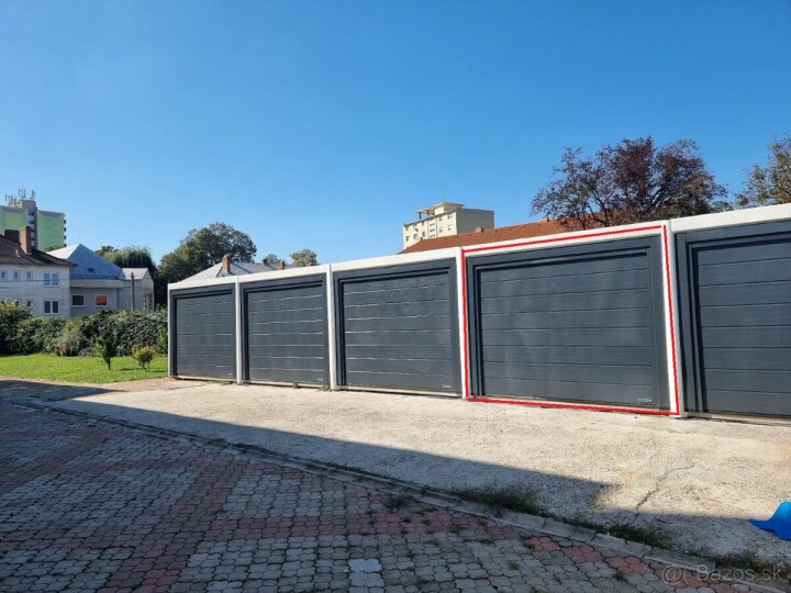 Na predaj novopostavená garáž s elektrickou bránou v Šali