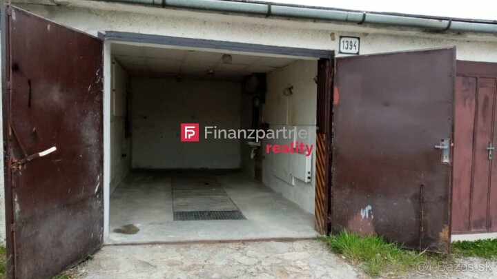 Na predaj tehlová garáž s jamou v Šahách na ulici Janka Kráľa