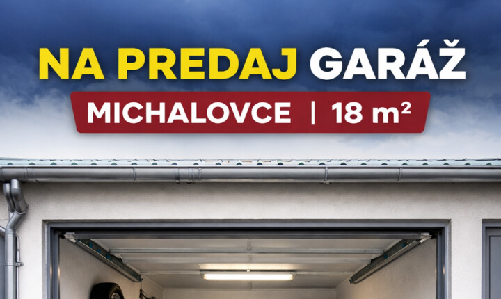 Predaj garáže v Michalovciach s rozlohou 18 m²