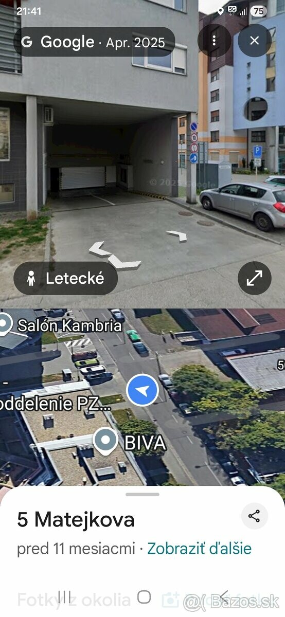 Prenájom garážových staníc na Matejkovej ulici