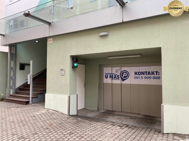 Prenájom krytého parkovacieho miesta v podzemnej garáži v centre mesta