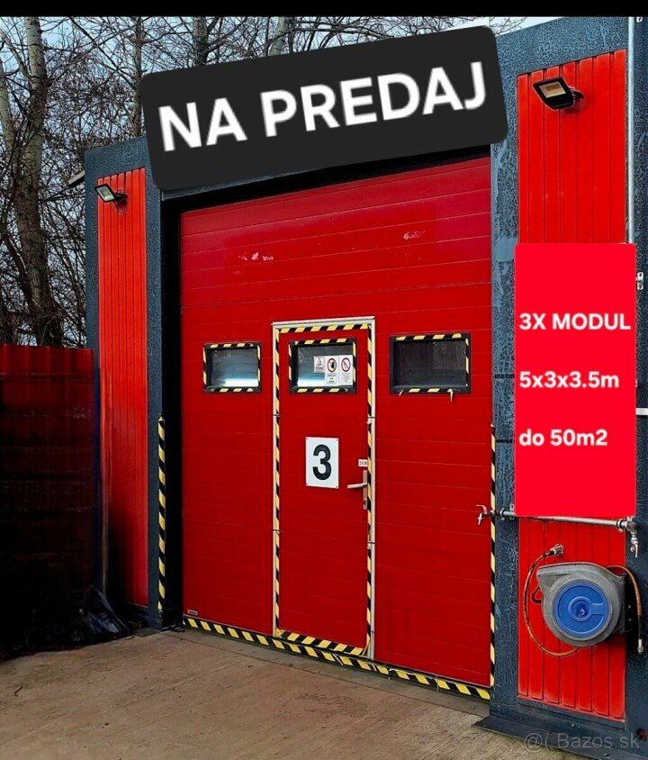 Predaj montovanej haly s automatickou bránou a klimatizáciou