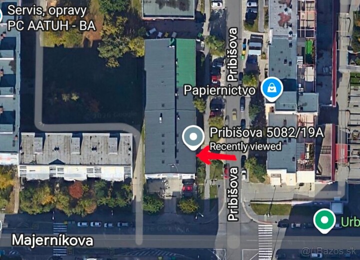 Prenájom murovaného garážového boxu na Pribišovej 19/A