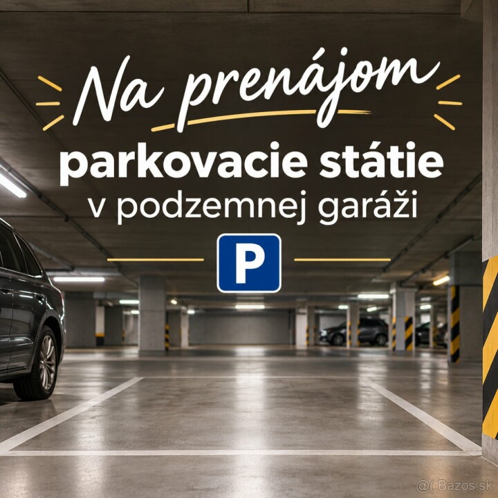 Parkovacie miesto na prenájom v podzemnej garáži, Jarabinková, Bratislava
