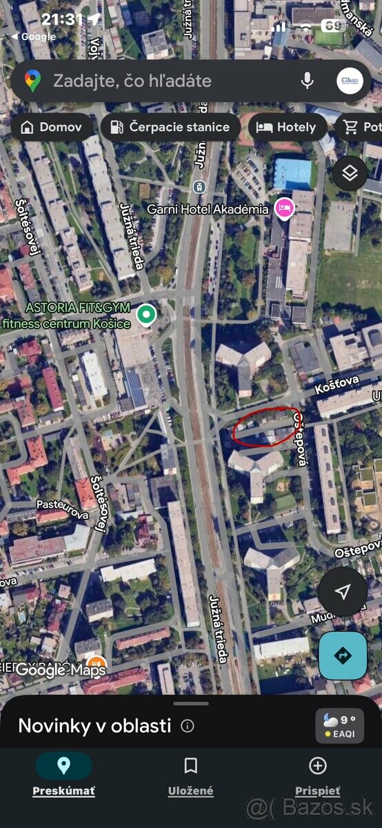 Garáž na prenájom na Južnej triede - Oštepova