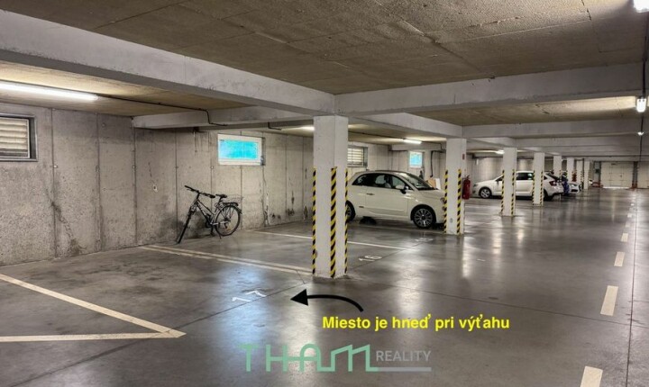 Na predaj garážové státie v podzemnej garáži Zelené Átrium