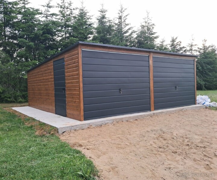 Plechová garáž s rozmermi 6x5 m na predaj