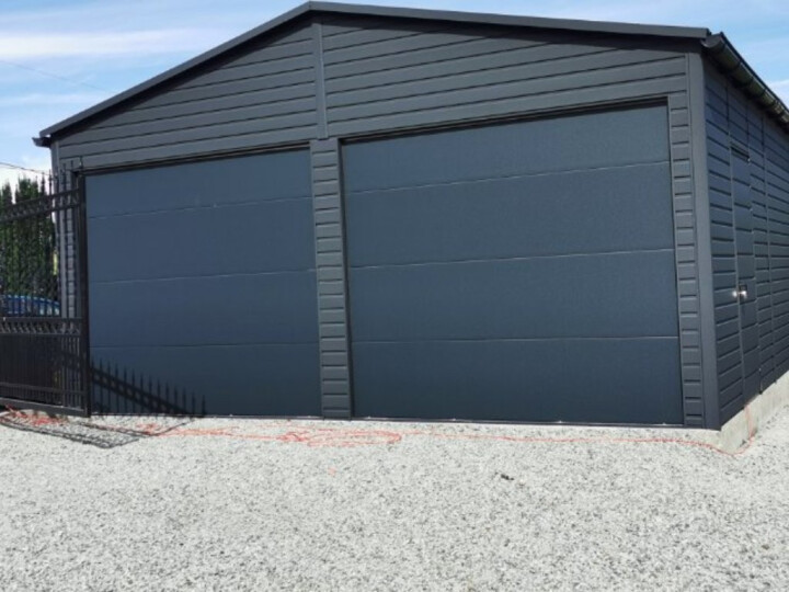 Plechová garáž na predaj 7x7 m s diaľkovým ovládaním