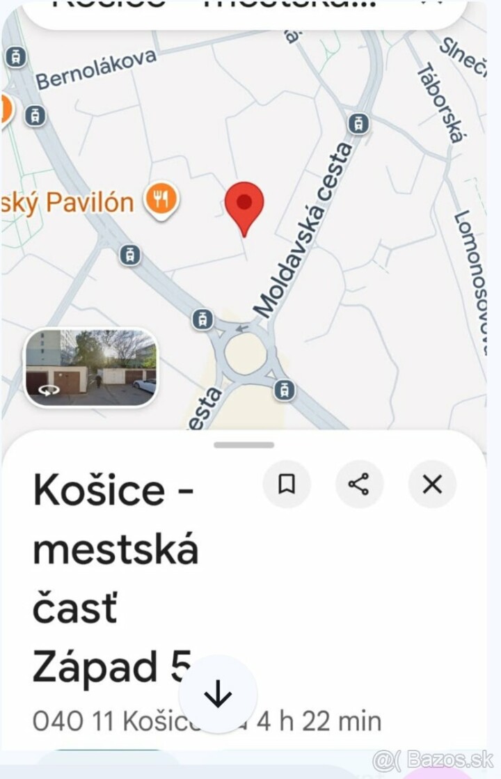 Prenájom garáže pri Spoločenskom pavilóne blízko Moldavskej ulice