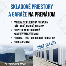 Priestory na prenájom - sklad a obchod