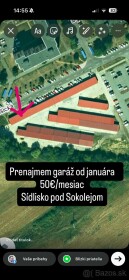 Garáž na prenájom v Humenom na Sídlisku pod Sokolejom