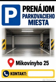 Prenájom parkovacích miest v podzemnej garáži