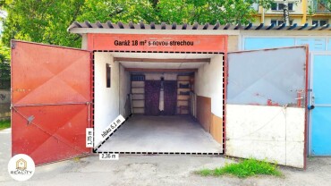 Priestranná murovaná garáž na predaj v Košiciach, ul. Boženy Němcovej