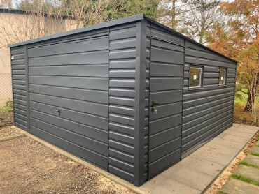 Predaj plechovej garáže 4x5 m s oknami
