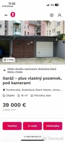 Na predaj garáž 18 m² s pozemkom