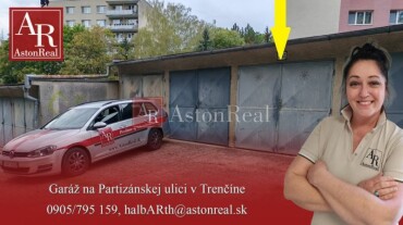 Predaj murované garáže 17m2 na Partizánskej ulici, Trenčín