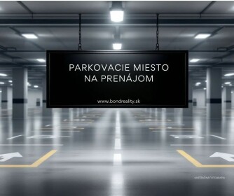 Prenájom podzemného parkovacieho miesta v Skyparku na Továrenskej ulici