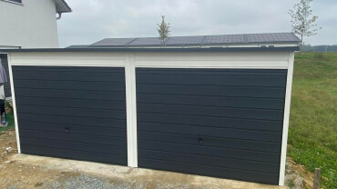 Predaj garáže 6x6 m s grafitovými bránami