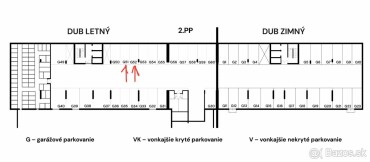 Prenájom parkovacích miest v garáži bytového domu Dva duby