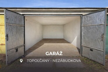 Predaj garáže na Nezábudkovej ulici v Topoľčanoch
