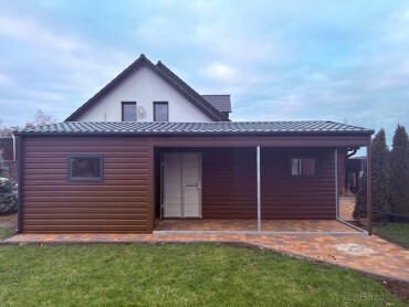 Predaj plechovej garáže 5,5x9 m s diaľkovým ovládaním