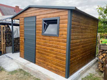 Predaj záhradného domčeka s prístreškom 3m x 3m