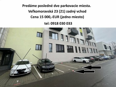 Posledné parkovacie miesto na predaj v Trenčíne