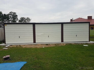 PLECHOVÁ GARÁŽ 9 X 6m - VYROBENÁ NA MIERU