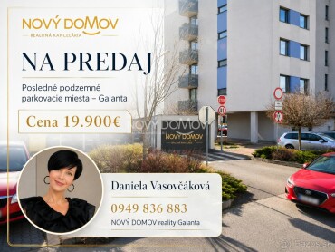 Predaj podzemného parkovacieho miesta v Galante