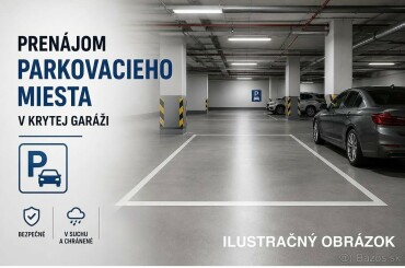 Prenájom 5 parkovacích miest v krytej garáži v 2DUBOCH