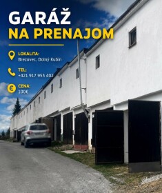 Prenájom garáže v Brezovci, Dolný Kubín