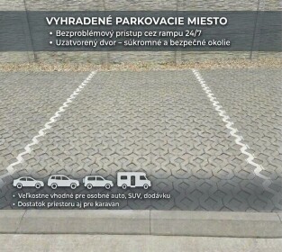 Prenájom vonkajšieho parkovacieho miesta pre auto a karavan