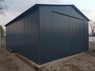 Plechová garáž 5 x 6 m s rôznymi možnosťami úprav