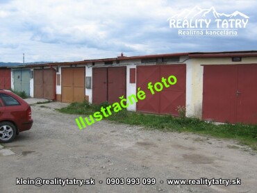 Garáž na predaj v Poprade, sídl. Západ, 22 m2