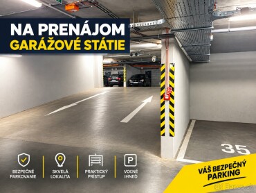 Prenájom garážového státia v podzemnej garáži, Zuzany Chalupovej 18B