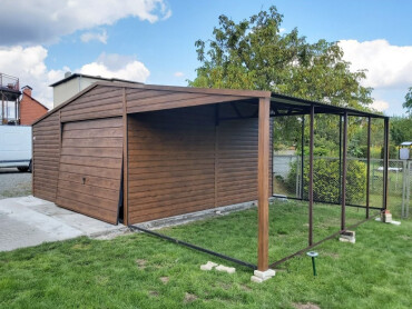 Garáž 6x6 m s prístreškom 3 m na predaj