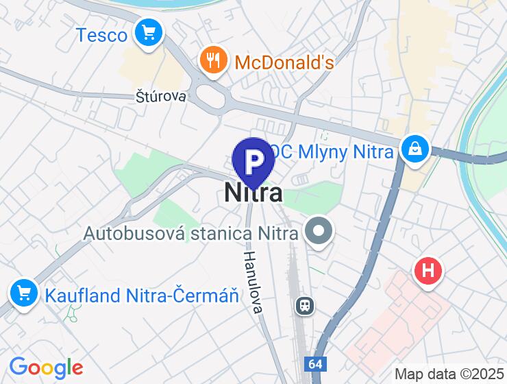 Dlhodobé parkovanie v parkovacom dome v Nitre