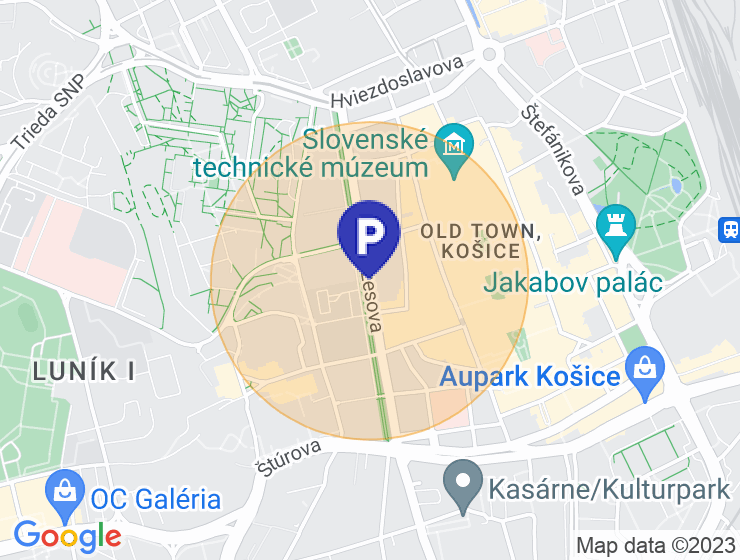 Dlhodobé parkovanie BA - Staré mesto